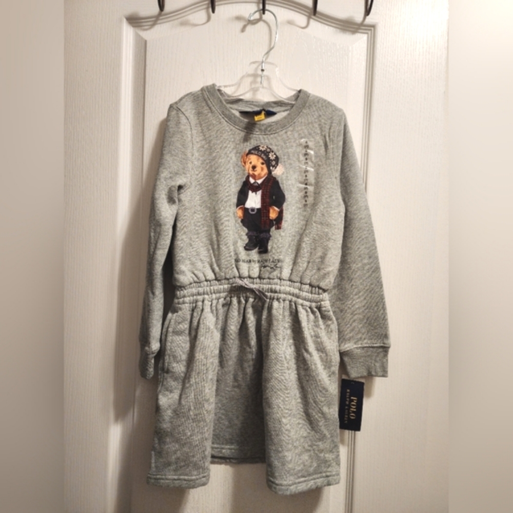 Polo Ralph Lauren Gray Dress with Bear Design